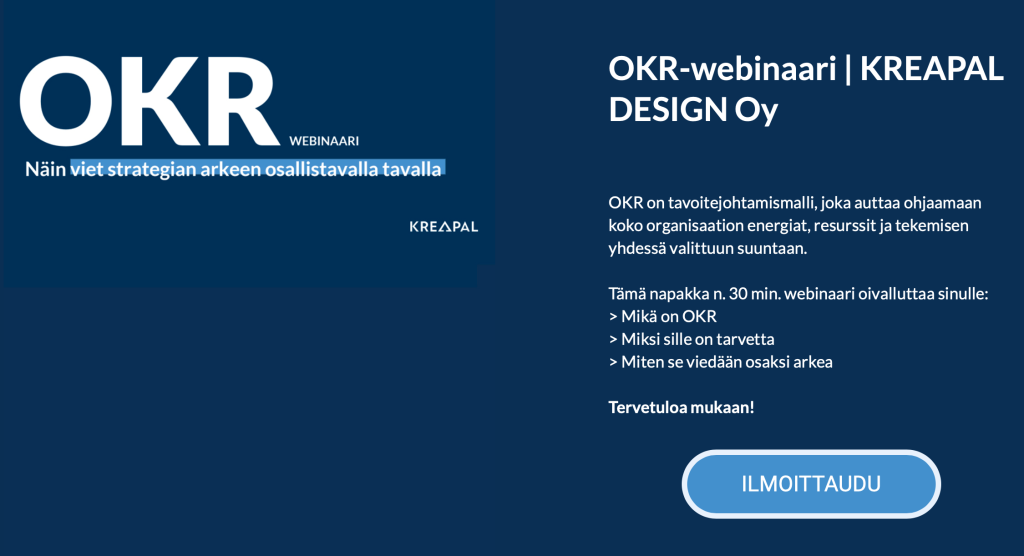 OKR-mallin käyttöönotto
